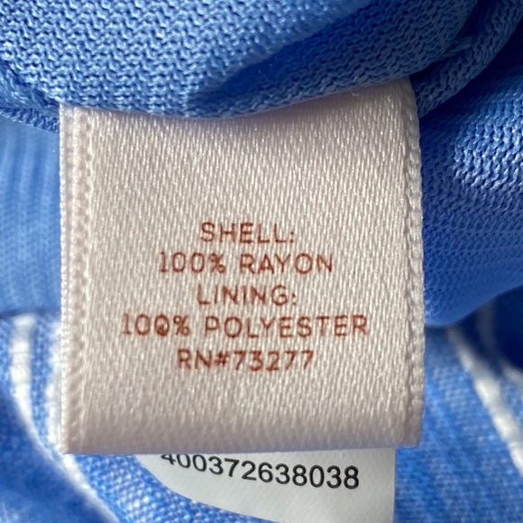 LC LAUREN CONRAD Plus Pants Capri Wide Leg Crop Blue Stripe Size XXL - Picture 7 of 8